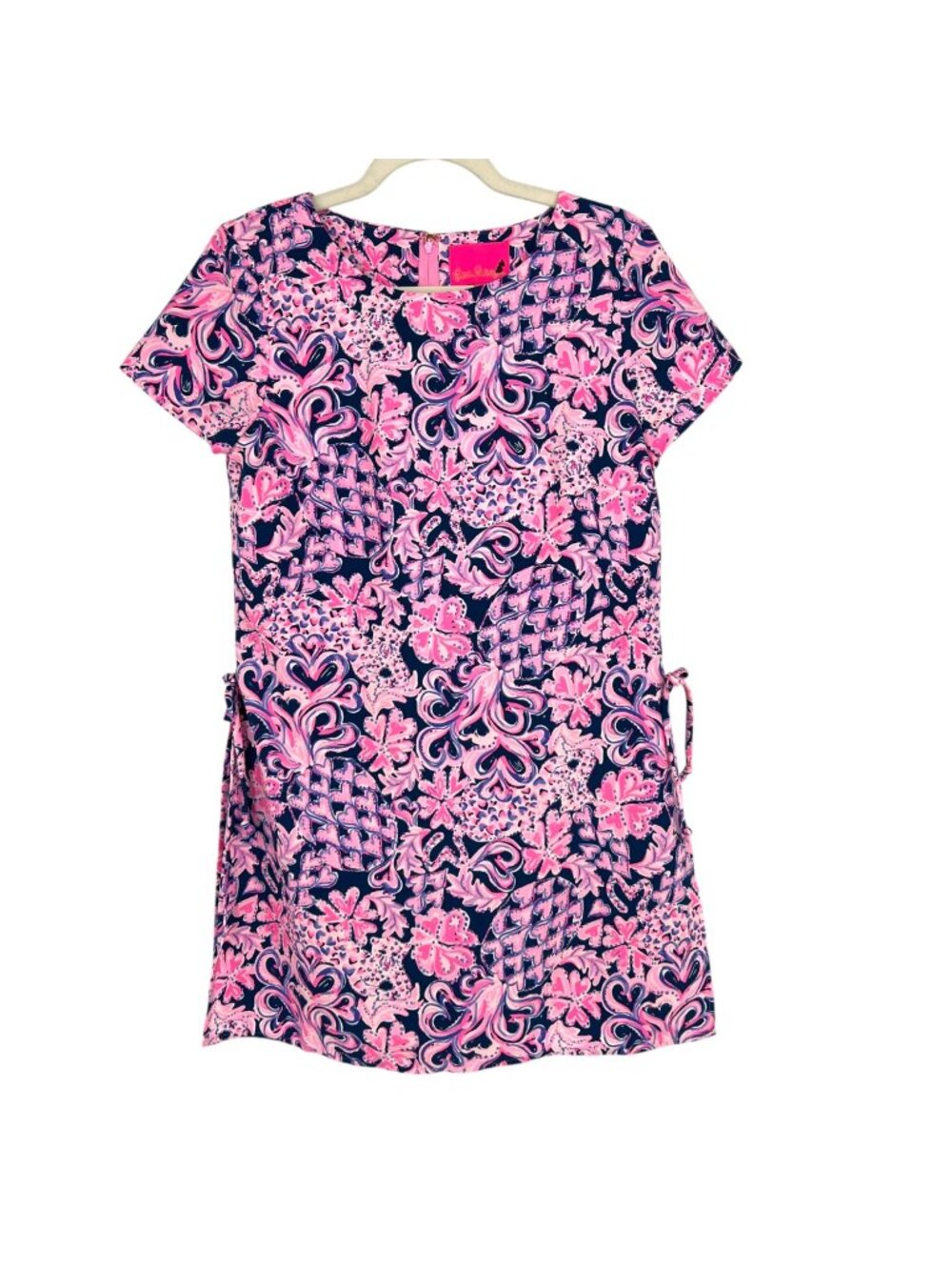 Lilly Pulitzer Blanca Stretch Romper Love You Bunches Pink Blue Size 6